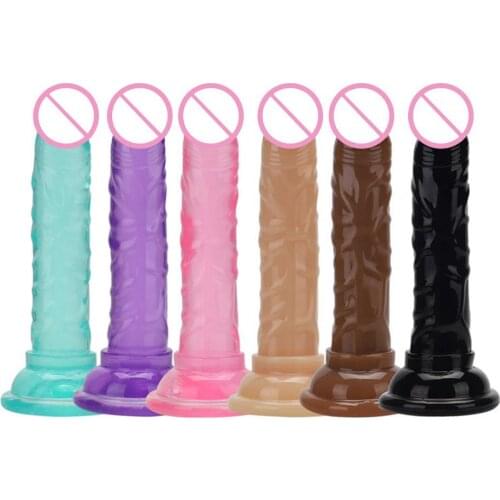 OLO Crystal Dildo Anal Masturbator Realistic Lightweight Sturdy Suction Cup Penis Thrusting Pleasure Wand for Women Gay