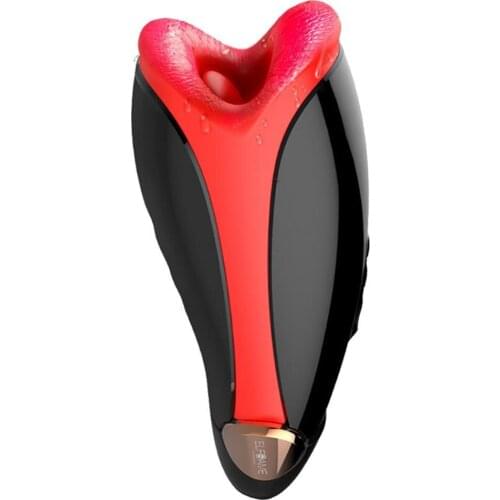 OLO Multi-frequency Vibration Jet Cup Male Tongue masturbator deep throat blowjob cup Smart Heating Voice Interaction Sex Toy