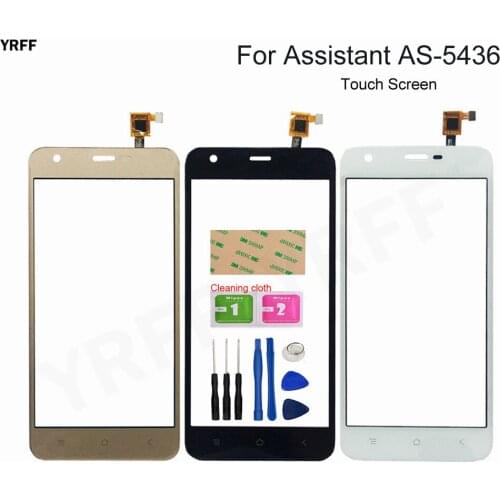 Phone Front Glass Touch Panel Screen For Assistant AS-5436 Touch Screen Digitizer Touch Sensor Assembly Parts