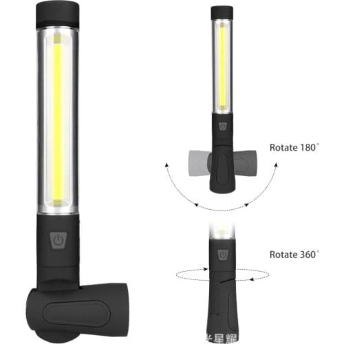 Portable Work Light White Red LED Emergency Safety Flashlight Magnetic Work Inspection Lamp Handheld Lantern For Car Repairing