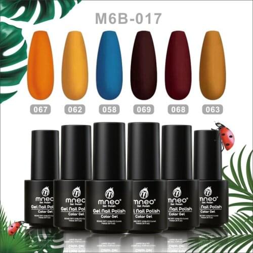 Professional Semi Permanent Uv Varnish Lot Pumpkin Yellow Shades 6 Pcs Set Manicure Supplies Nail Lacquer Enamel Gel Nail Polish