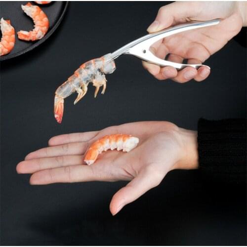 Shrimp Skin Separator Prawn Stainless Steel Plier Deveiners Lobster Crayfish Shell Remover Peeler Device Kitchen Seafood Tools