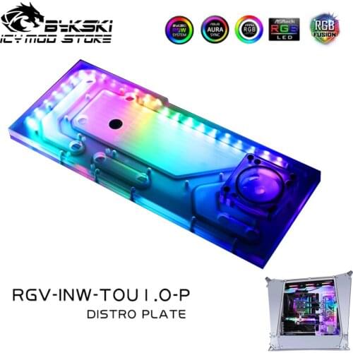 Bykski Waterway Board Reservoir Liquidcooling System Water Tank Acrylic Tranperant for INWIN TOU 1.0 RGV-INW-TOU1.0-P