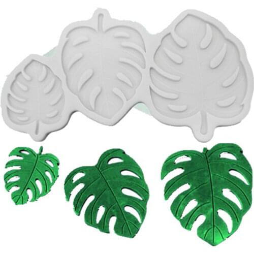 3 Sizes Monstera Leave Silicone Mold Fondant Cake Decoration Silicone Mold Decorating Leaves Chocolate Candy Silicon Mould