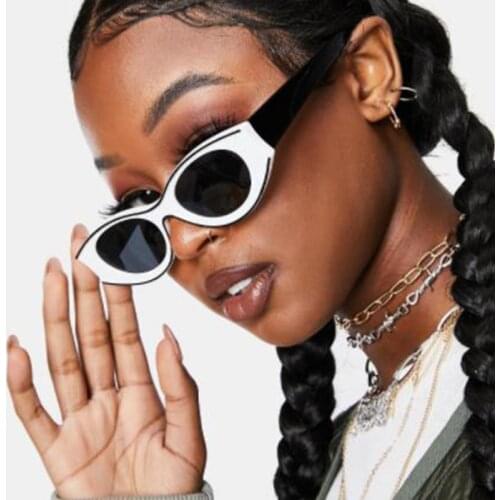 Vintage Cat Eye Sunglasses Women New Luxury Brand Design Retro Black White Small Sun Glasses Female Shades UV400 Oculos