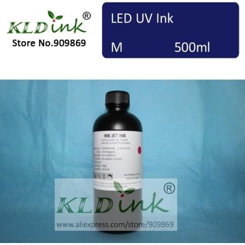 [ KLD Ink ] Compatible MAGENTA LED UV Ink for inkjet UV flatbed printer with DX5 DX6 DX7 printhead ( 1 piece X 500ml )
