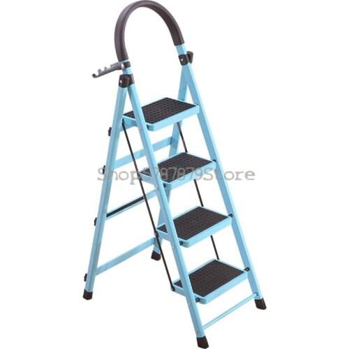 Scaffold Telescopic Ladder Indoor Household Herringbone Ladder Small Ladder Multi Function Folding Portable Ladder Stool