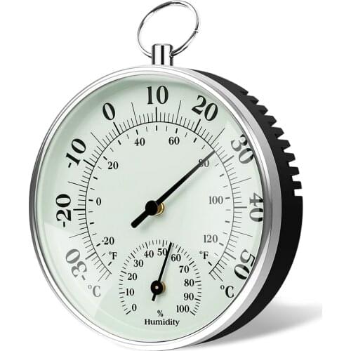 Hygrometer Thermometer 10cm Dial Type Barometer With Thermometer Hygrometer Wall Hygrometer for Indoor Outdoor Climate Monitor