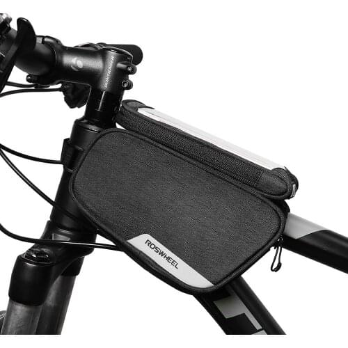 ROSWHEEL Touchscreen Cycling Bike Bicycle Front Frame Bag Waterproof Storage Pack 1.5L Cycling Cycle Bags Bycicle Accessories