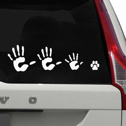 High Five Family Car Decal Parents Palm And Babys Little Feet Vinyl Car Mural Car Body Window Door Design Art Sticker FA034