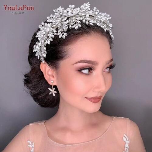 YouLaPan HP375 Silver Rhinestones Bridal Hairbands Women Banquet Hair Hoop Headwear Handmade Headpiece Wedding Hair Accessories