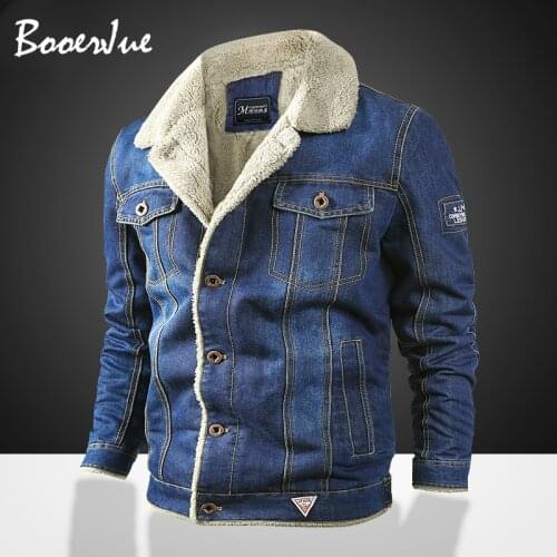 Plus Size M-6XL Fashion Denim Jacket Men Casual Mens Slim Fit Jean Outcoat Brand Pilot Coat Mens Windbreaker Plus Velvet Jacket