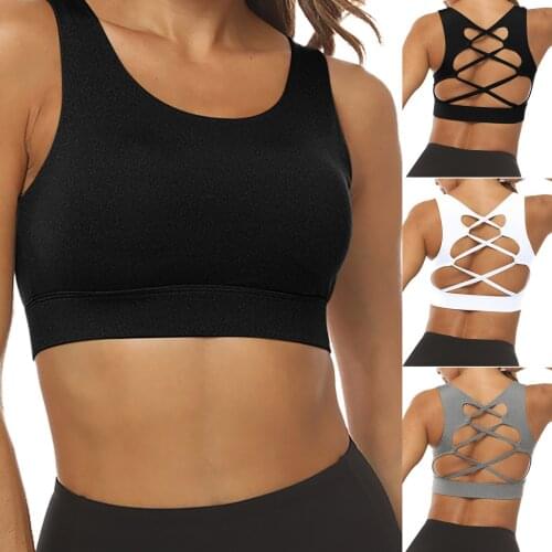 Women Sports Bra Sexy Mesh Breathable Sports Top Push Up Female Gym Fitness Sports Underwear Female Seamless Running Yoga Bra#L
