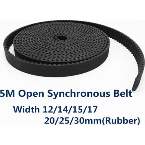 Arc Tooth HTD 5M Open Synchronous belt Width 12/14/15/17/20/25/30mm Rubber fiberglass Neoprene HTD5M Open Belt pulley CNC