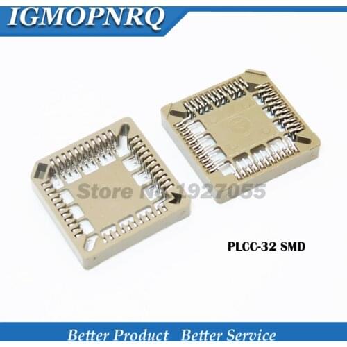 10PCS PLCC32-SMD IC Socket , PLCC32 Socket adapter , 32 Pin PLCC Socket NEW