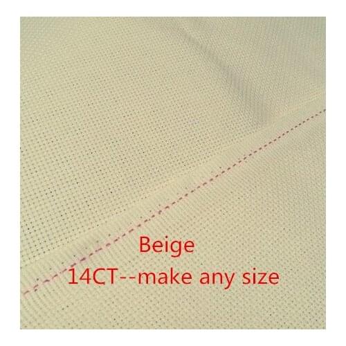 14CT Size 550X120cm Cross Stitch Light Beige Fabric Aida Cloth Canvas Or make Any Size