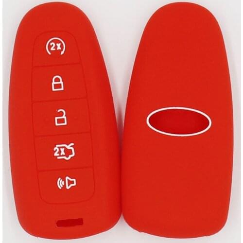 2PC Silicone Car Key Cases 3 Buttons Folding Keychain Remote Control Fobs Protector Cover Skin For Ford EcoSport Focus Fiesta