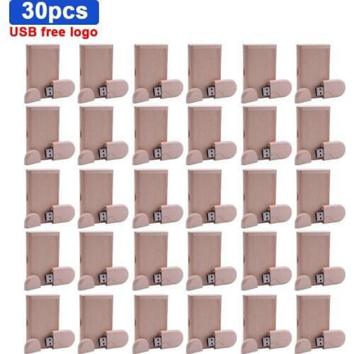 30pcs/lot High Speed Maple Wood USB 2.0 flash drive pendrive 128GB 64GB 32GB 16GB 8GB Top Quality Photography gifts free logo