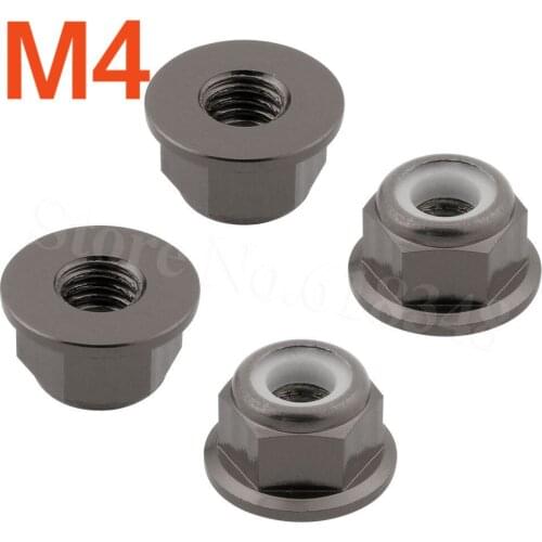 4pcs/lot HSP 102049 (02190) Aluminum Nylon Nut M4 4P 1/10 Upgrade Parts 4WD RC Car For HSP Himoto EP cars
