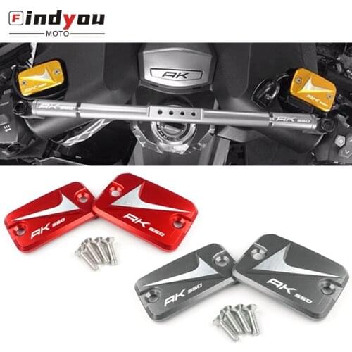 For Kymco AK550 AK 550 2017 2018 2019 2020 CNC Aluminum Motorcycle Front Brake Fluid Reservoir Oil Cup Cap Master Cylinder Cover