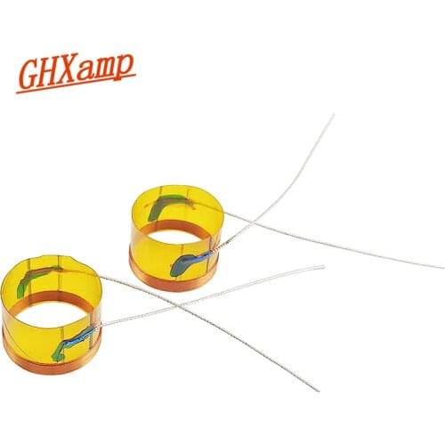 GHXAMP 13.28mm Treble Speaker Voice Coil 2 Layers Winding Film Silver Line Tweeter Coil For 3 Inch KTV Stage Audio Speaker 2pcs