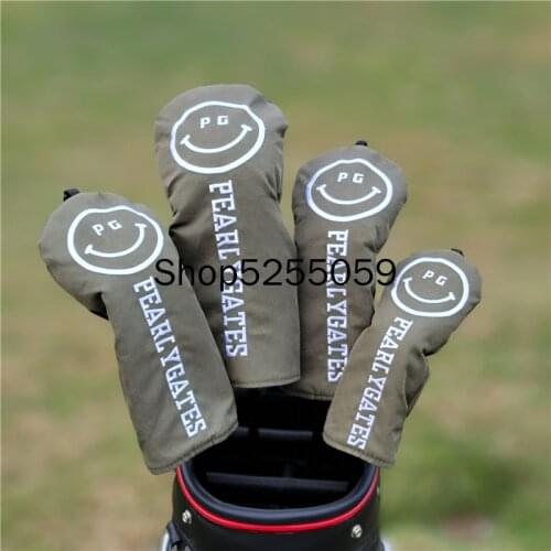 Grey Pearly Gates Golf Club Driver Fairway Wood Hybrid UT Headcover Sports Golf Club Accessories Equipment
