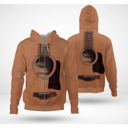 Guitar 3D Hoodies Printed Harajuku Coat Jacket Men For Women Fashion Zipper hoodies Drop Shipping 02