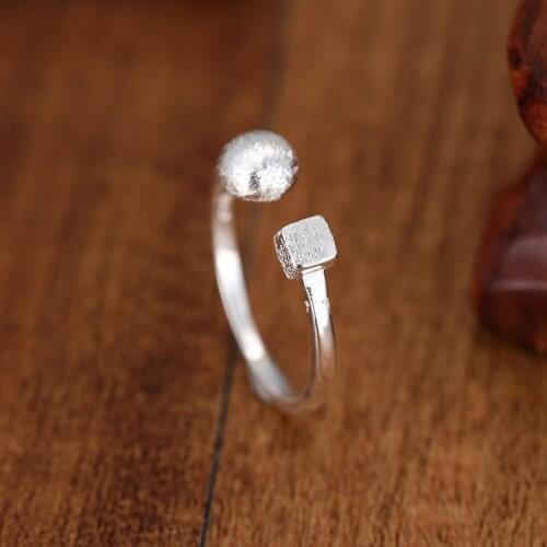 Creative Style Boho Cube Box Rings For Women Men Adjustable Ring Fashion Charm Jewelry Wholesale 2021