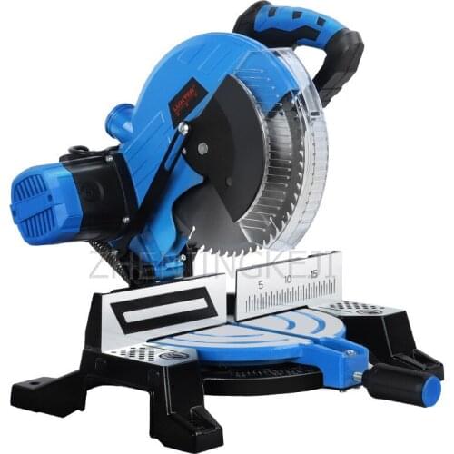 10 Inches Bevel Aluminum Sawing Machine Wood Metal Aluminum Cutting Tools Multifunction High Precision 45° Belt Type 2200W