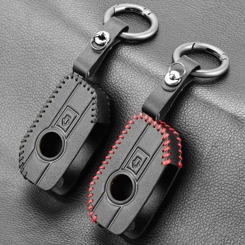 Leather Key Shell Case Fob Cover For BMW K1600GT R1200GS LC ADV R1250GS ADV F750GS F850GS 2 Button Remote Control Keyles