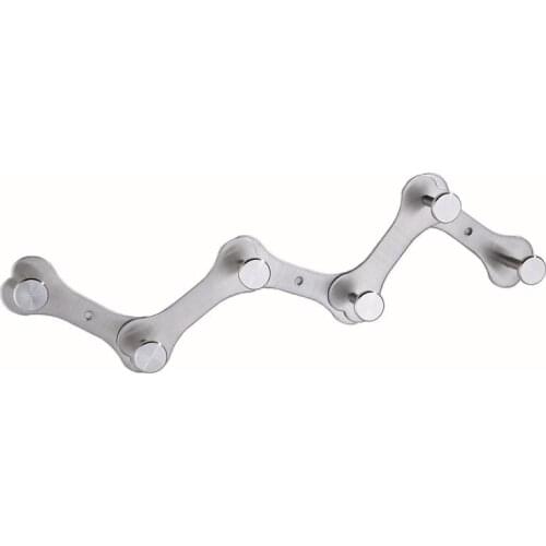 Stainless steel perforated folding clothes coat hook creative wall hanging door storage hook art hook