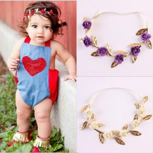 Cute Kids Girl Baby Chiffon Toddler Flower Bow Headband Hair Band Headwear