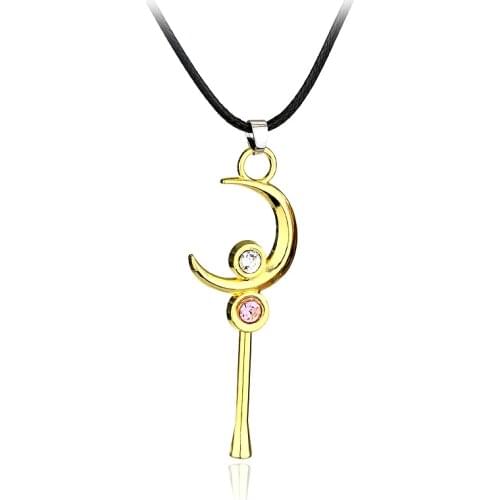 MQCHUN Anime Jewelry Sailor Moon Necklace For Women Girl Moon Scepter Cosplay Accessories Figure Pendant Toy Gift -30