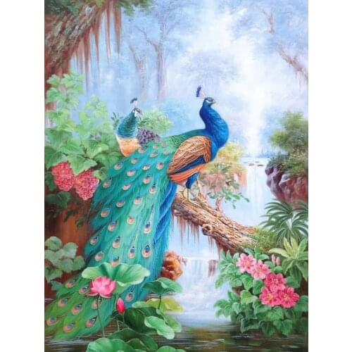 5D DIY Diamond Painting "Animal peacock" Cross Stitch Kit Full Square Round Drill Embroidery Diamond Mosaic Picture Decor Gift