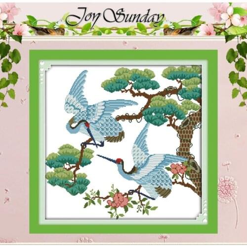 Longevity Crane Patterns Counted Cross Stitch 11CT 14CT Cross Stitch Set Wholesale Animal Cross-stitch Kit Embroidery Needlework