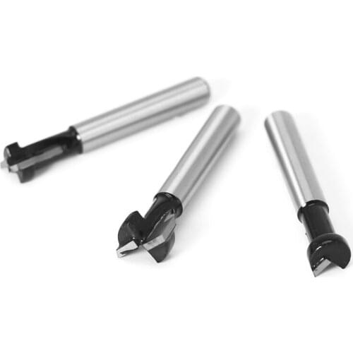 3pcs/set 1/4" Shank 6mm T-Slot Cutter Router Bit Set Milling Cutter Wood Cutter Hex Bolt Key Hole Bits Slotting Woodworking Tool