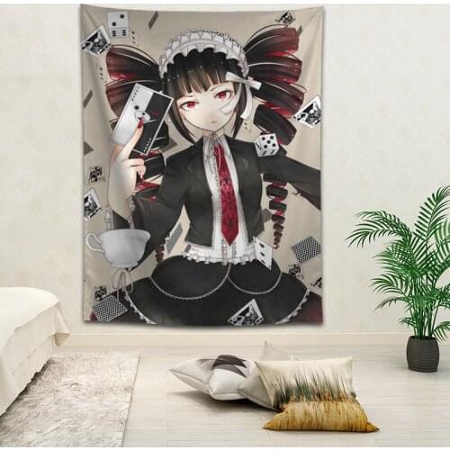 Hot Sale Custom Anime Danganronpa Printed Tapestry Background Decorative Tapestry Various Sizes Wall Hanging Decor
