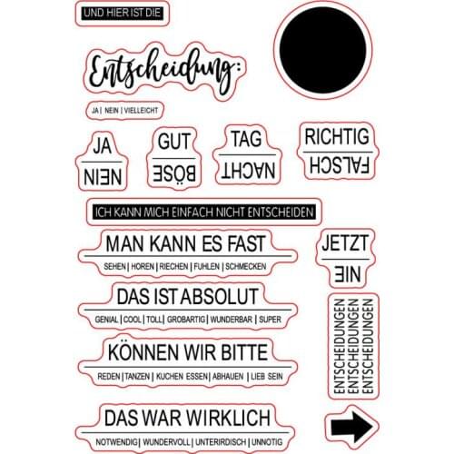 German Transparent Clear Stamp for DIY scrapbooking seal Card Making C270