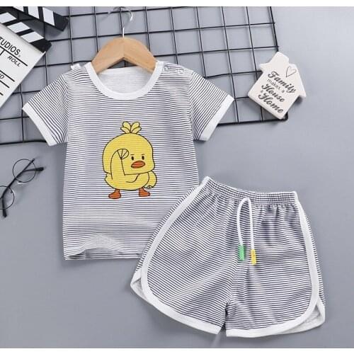 New Children Clothes Girls Cartoon Flower Suit Korean Baby Girls Short Sleeve Cute Sweet Plaid Two-piece Suit Outfits clothes