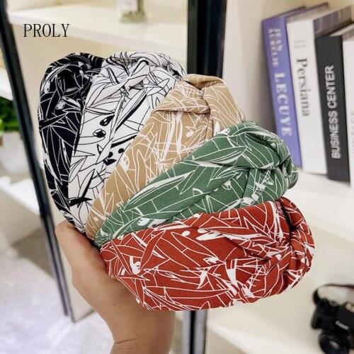 PROLY New Fashion Turban For Women Bohemia Hairband Flower Headband Girls Casual Soft Headwear Hair Accessories Wholesale