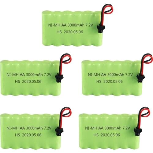 Upgrade 7.2V 3000mah NiMH Battery M model For Rc Toys Cars Tanks Truck Robot Gun Boat AA Ni-MH 7.2v Rechargeable Battery 1-10PCS
