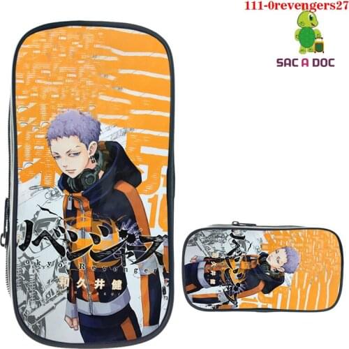 Tokyo Revengers School Pencil Cases Kid Cartoon Anime 3D Printed Multifunction Pencil Box Student Penbag Supplies Stationery Bag