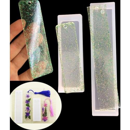 Rectangle Bookmarks Transparent UV epoxy Resin Liquid Silicone Mold For DIY jewelry Pendant Charms Making tools craft art