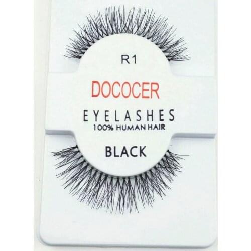 Eyelashes 100% Human Hair Handmade False Eyelashes Messy Nature Eye Lashes R1