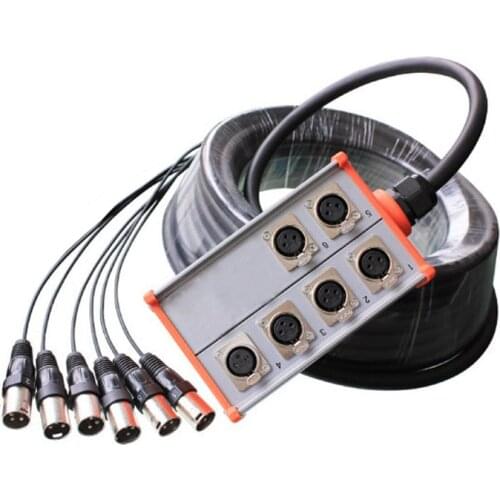 High quality KL Pro Audio 6 channel Stage Snake Cable -Box