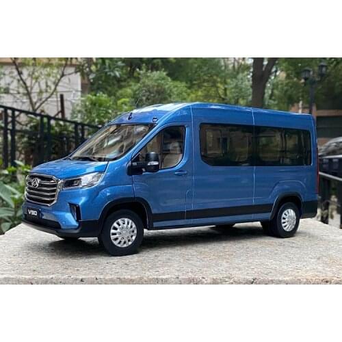 1:18 Diecast Model for Shangqi Maxus V90 Blue MPV Alloy Toy Car Miniature Collection