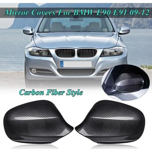1 Pair Rearview Mirror Case For BMW E90 E91 2009 2010 2011 2012 Left Right Side Rearview Mirror Covers