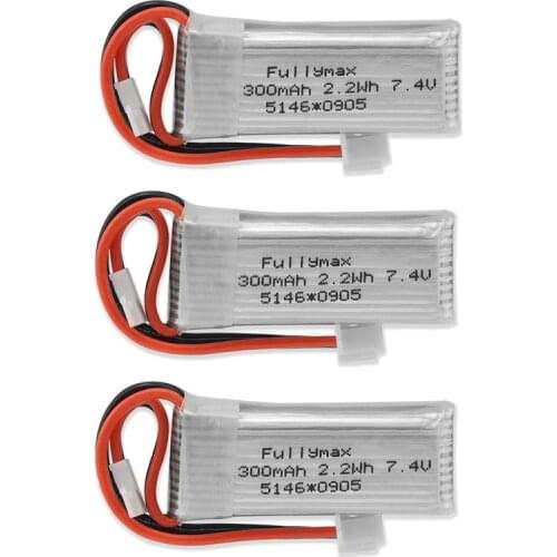 2 / 4 /6pcs 2S 7.4V 300mAh 30c Li-Po Battery For WLtoys F959 Airplane Spare Parts XK DHC-2 A600 RC Airplane