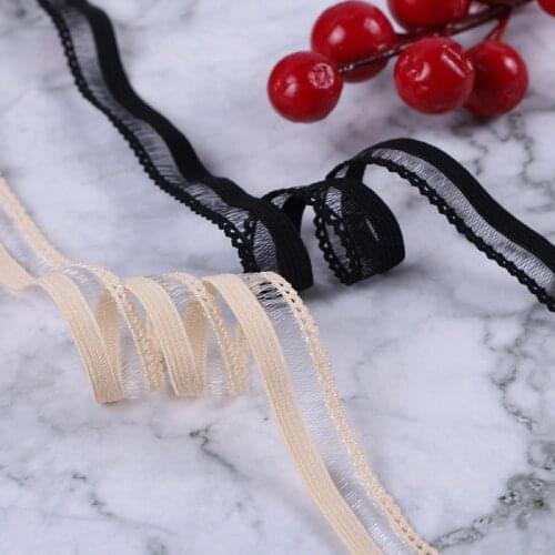 5Meters Hollow Elastic Lace Trim Fabric DIY Handmade Crafts Sewing Lingeries Bra Ribbons Materials Accessories