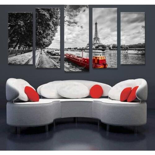 5 Panel Canvas Wall Art Print Home Decor Nordic Poster Paintings ON Yhe Eall New York Canvas Framework For Living Room Modular